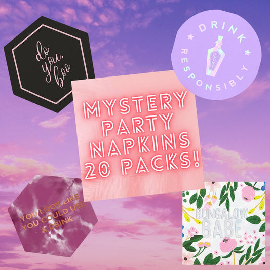 Party Napkins Mystery Box - 20 Packs of Party Napkins