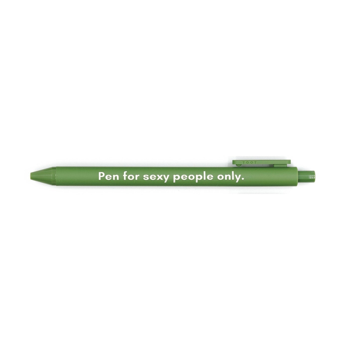 Pen For Sexy People Only Pen 🌹 | Gel Click Pen in Olive Green