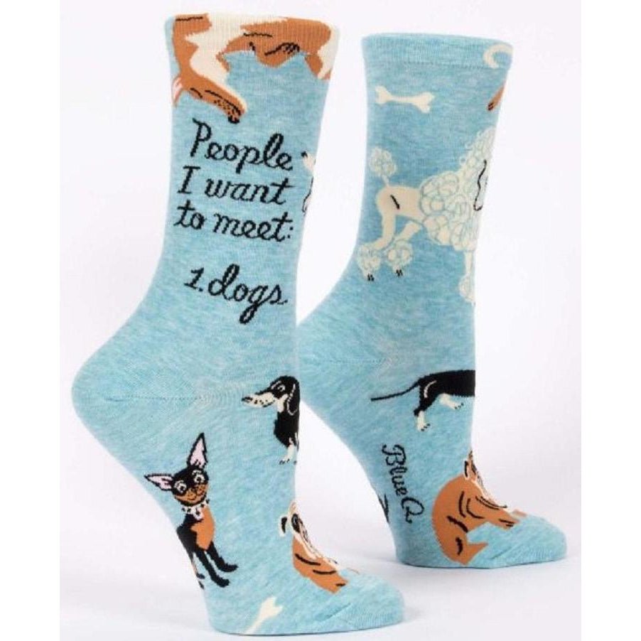 People To Meet: Dogs Women's Specialty Crew Socks