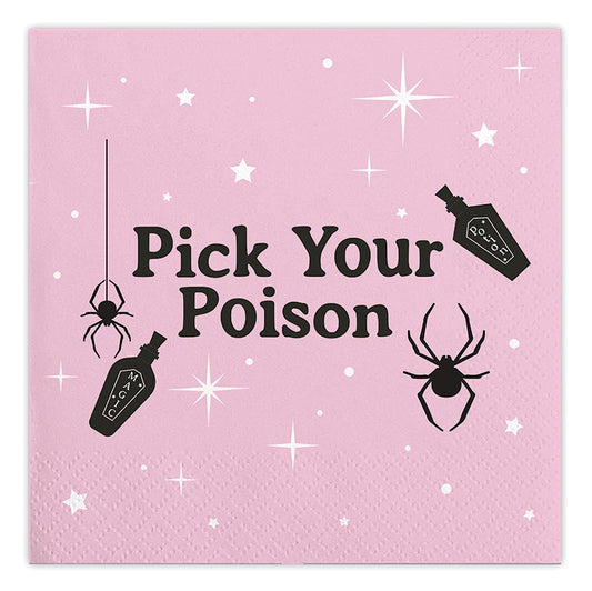 Pick Your Poison Halloween Party/Beverage/Cocktail Napkins | 5" square-Slant-The Bullish Store
