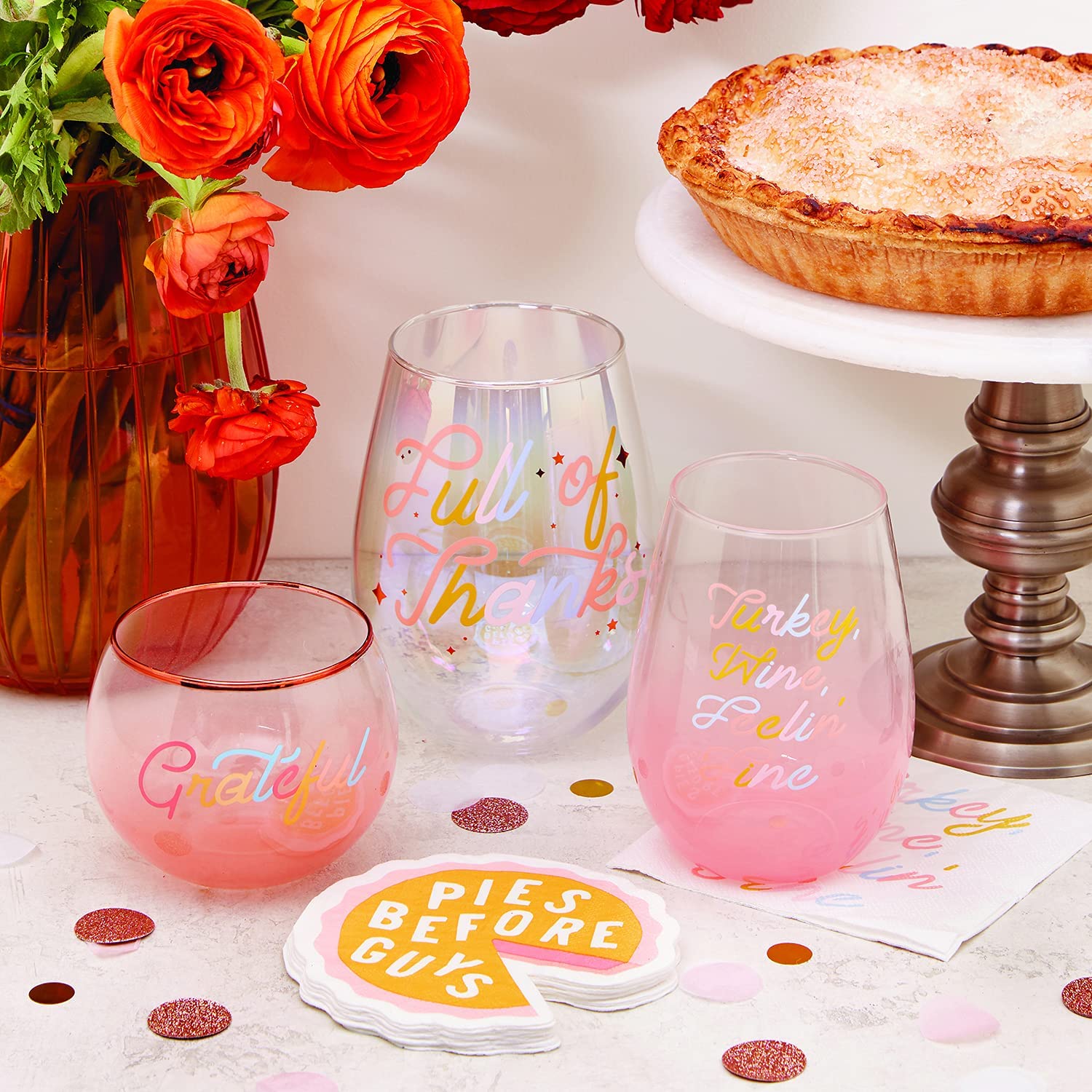 Pies Before Guys Die-Cut Party/Beverage/Cocktail Napkins