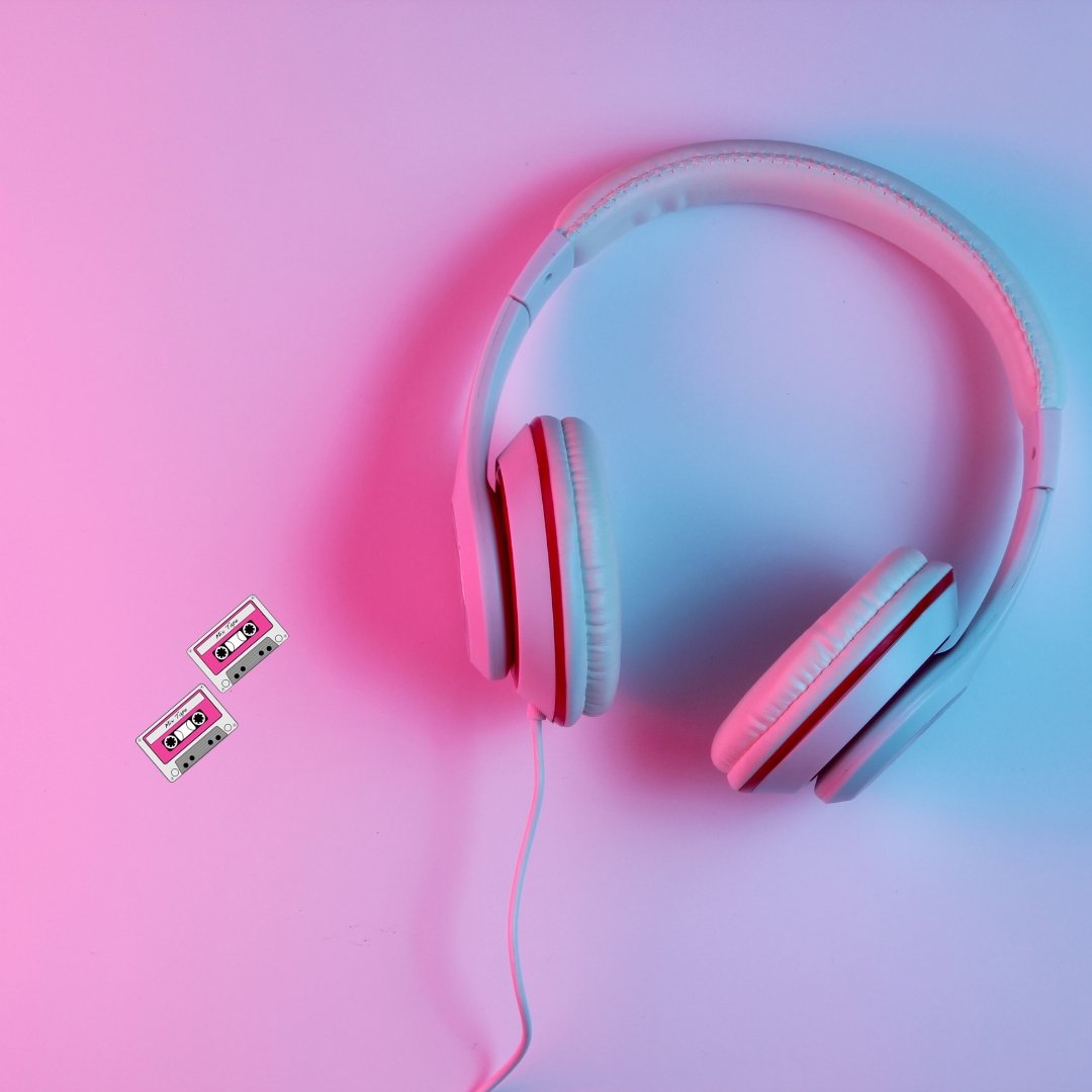Pink Mixtape Mini Stud Earrings | '80s Retro Style | Acrylic