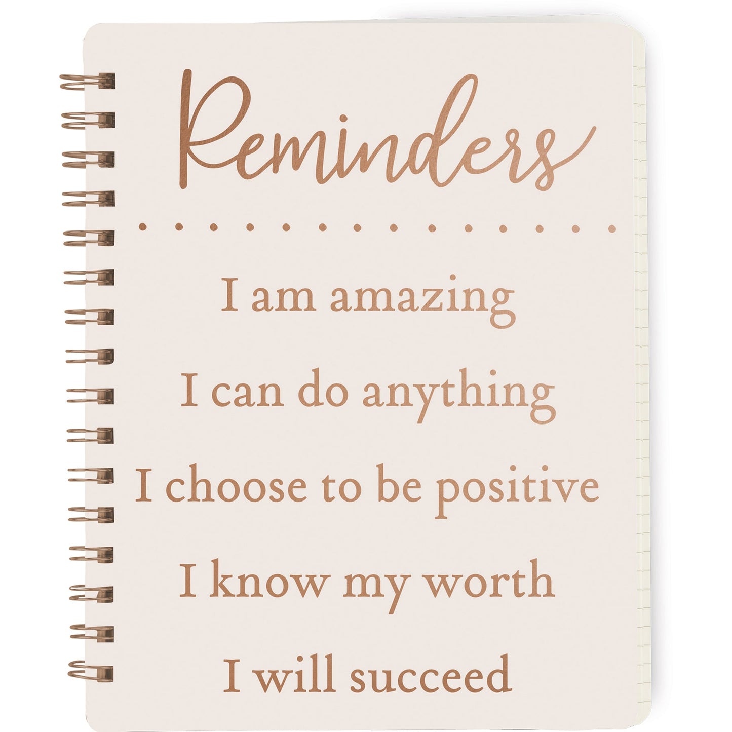 Positive Reminders - I Am Amazing Spiral Notebook | 5.75" x 7.50" | 120 Lined Pages