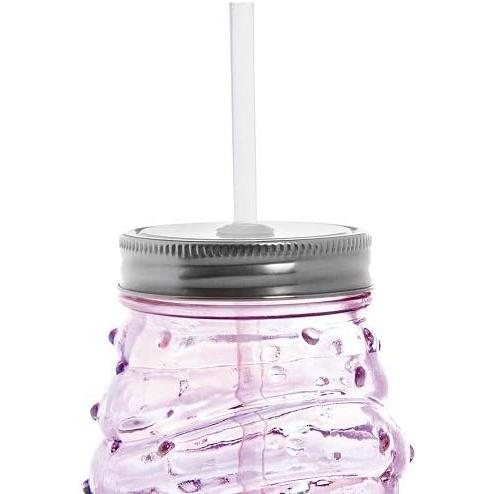 Pretty Pink Cupcake Sipper Glass | Wine or Cocktail Glass with Straw for Indoors or Outdoors