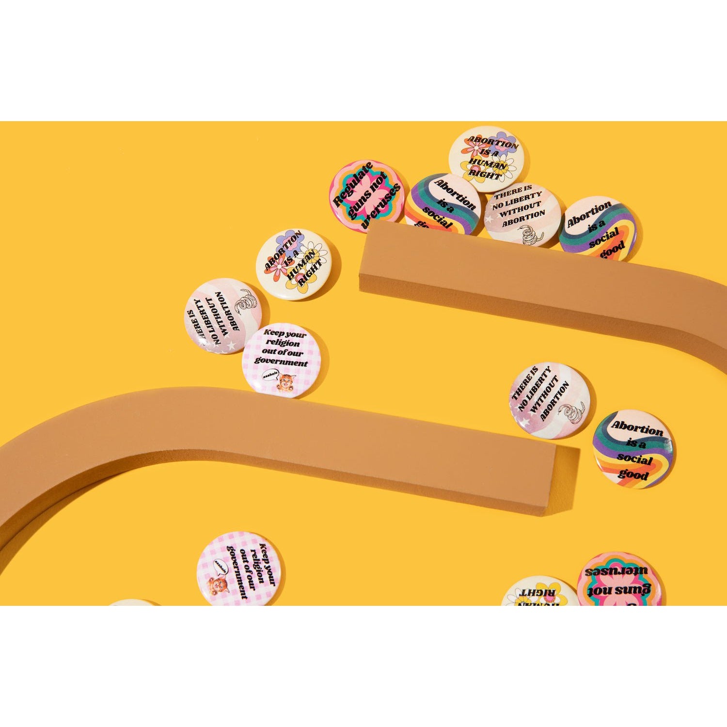 Pro-Choice Abortion Rights Pinback Button Set of 5 | Feminist Reproduc ...