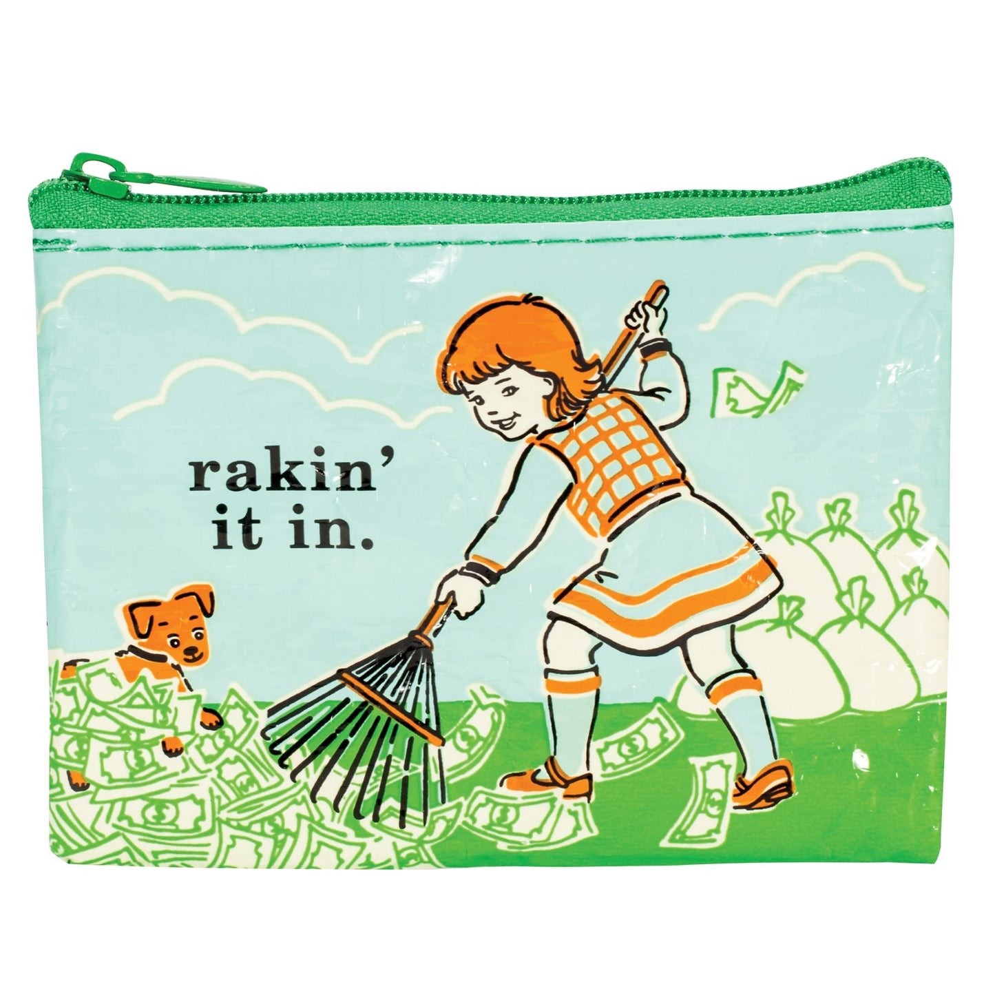 Rakin' It In Recycled Material Cool Zipper Pouch