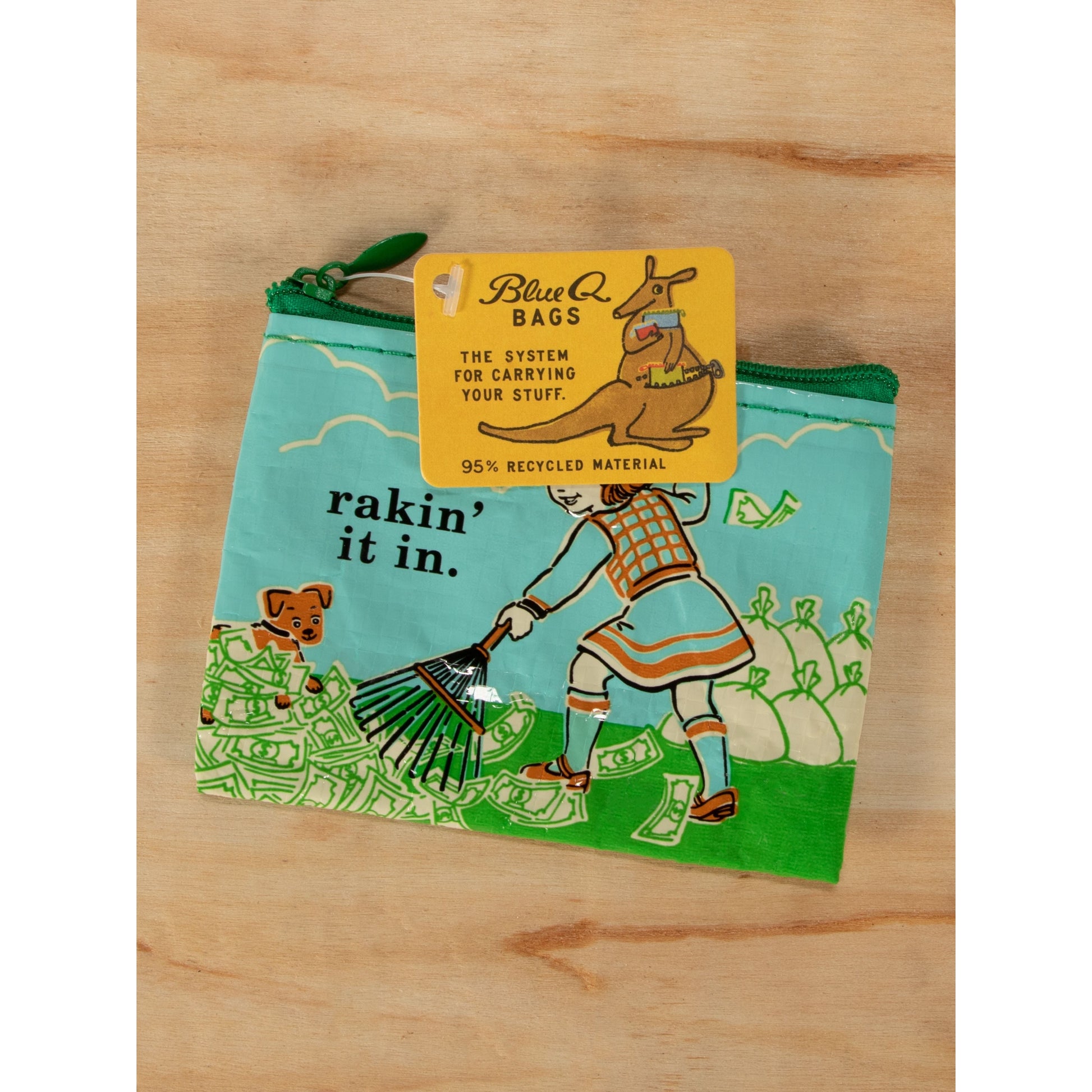 Rakin' It In Recycled Material Cool Zipper Pouch