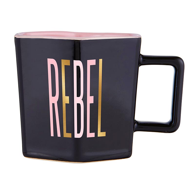 Rebel Hexagon Mug and Saucer Set in Animal Print Design