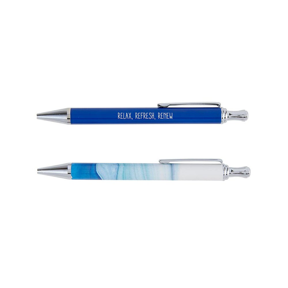 Relax Refresh Renew Pen Set of 2 | Giftable Pens in Box | Refillable