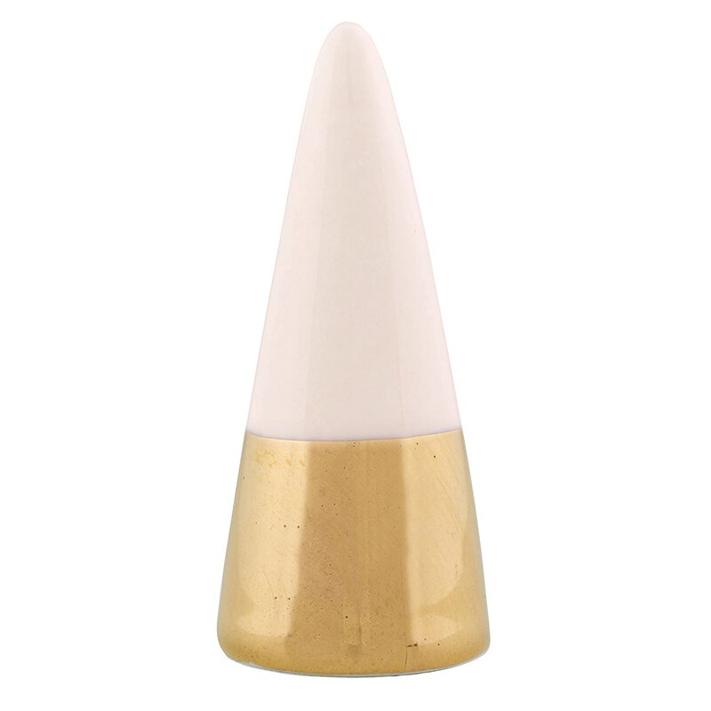 Ring Cone Holder in Blush Pink with Gold Metallic