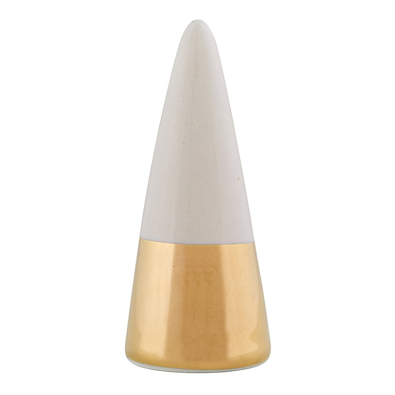 Ring Cone Holder in Grey with Gold Metallic
