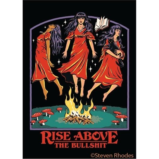 Rise Above The Bullshit Magnet | '80s Children's Book Style Satirical Art | 2" x 3"
