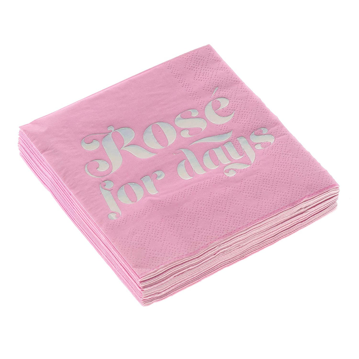 Rose For Days Foil Party/Beverage/Cocktail Napkins | 9.75" square