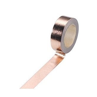 Paper & Quartz Rose Gold Metallic Copper Color Washi Tape Roll