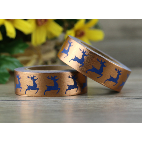 Rose Gold Reindeer Metallic Washi Tape