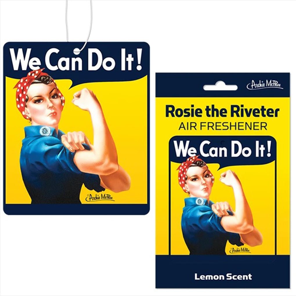 Rosie the Riveter Hanging Air Freshener in Lemon Scent