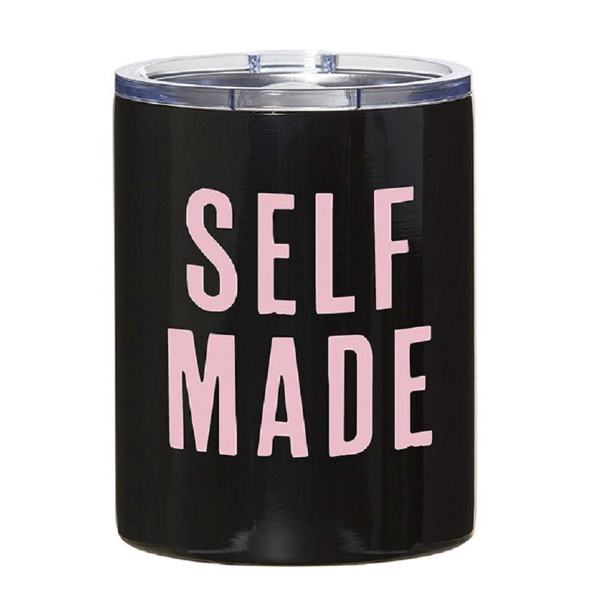 Self Made Stainless Steel Tumbler in Black and Pink