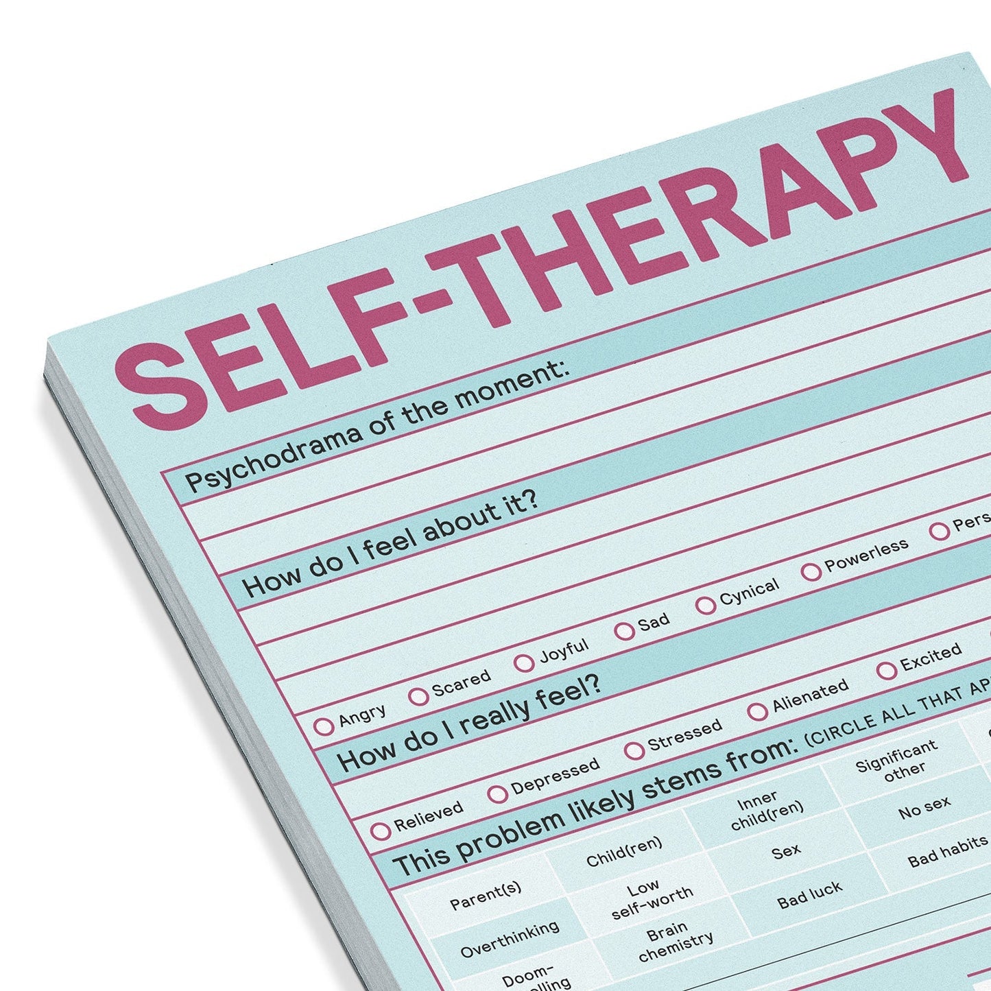 Self-Therapy Notepad in Pastel Blue
