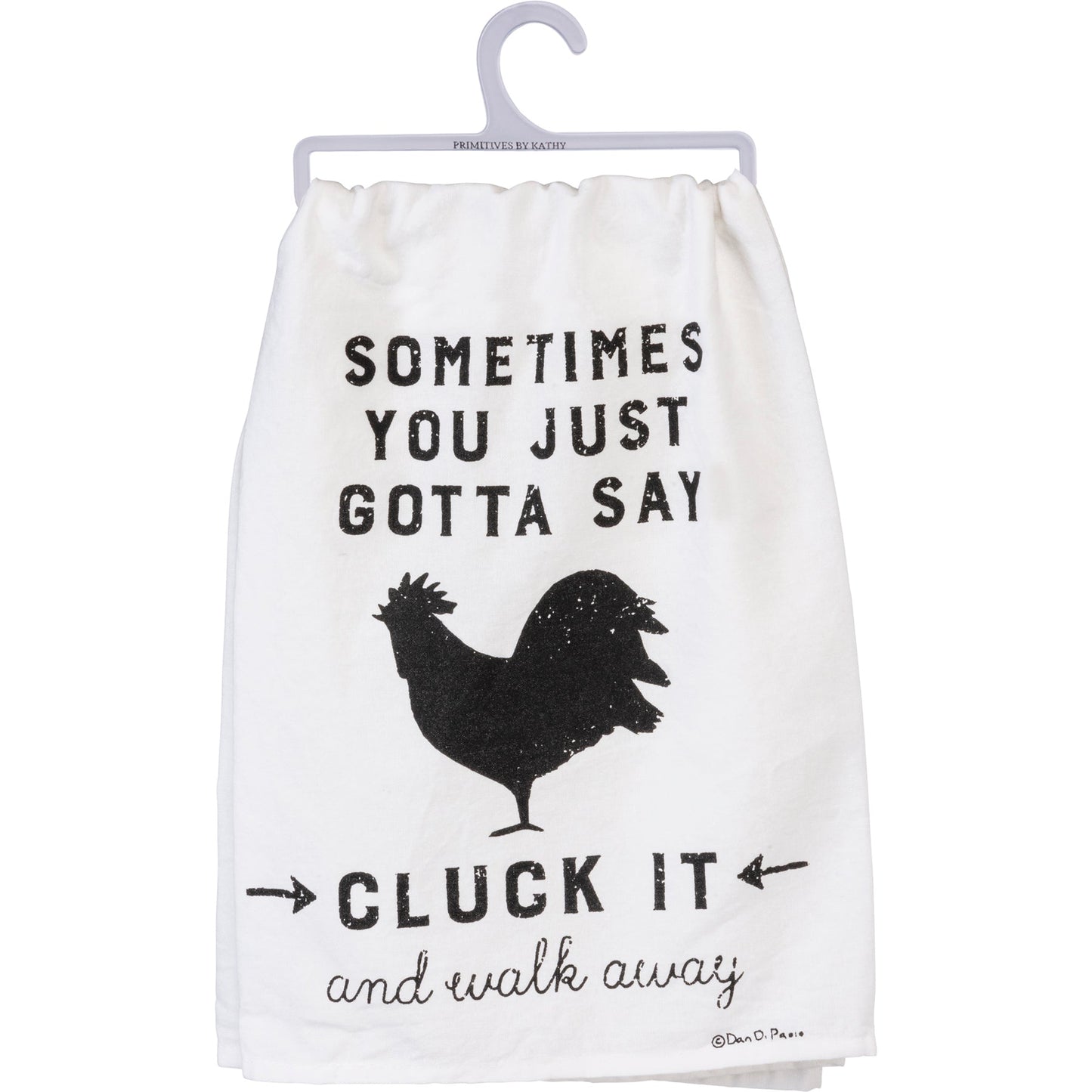 Sometimes You Just Gotta Say Cluck It Dish Cloth Towel | Novelty Silly Tea Towels | Cute Kitchen Hand Towel | Rooster | 28" Square