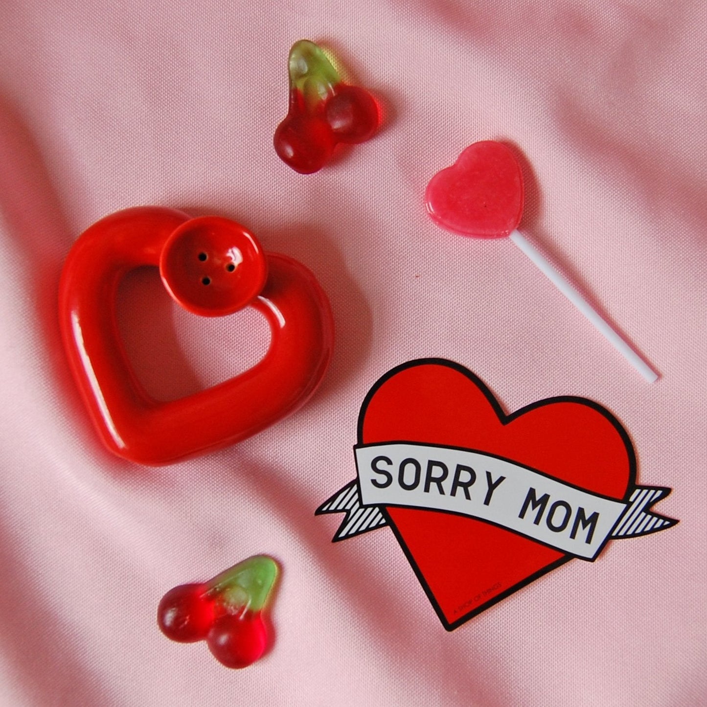 Sorry Mom Heart Banner Sticker