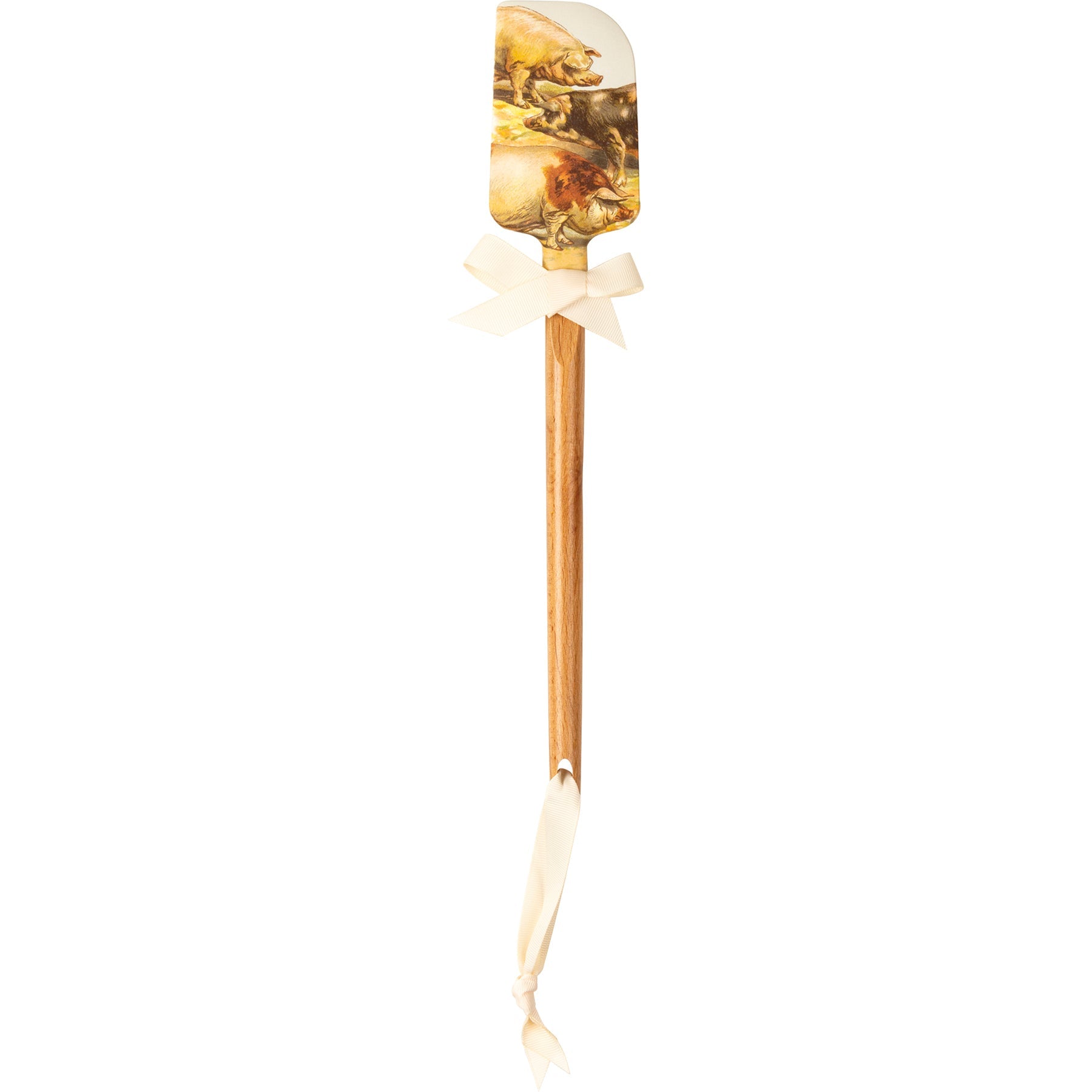 Sow's It Going Pig Spatula With A Wooden Handle