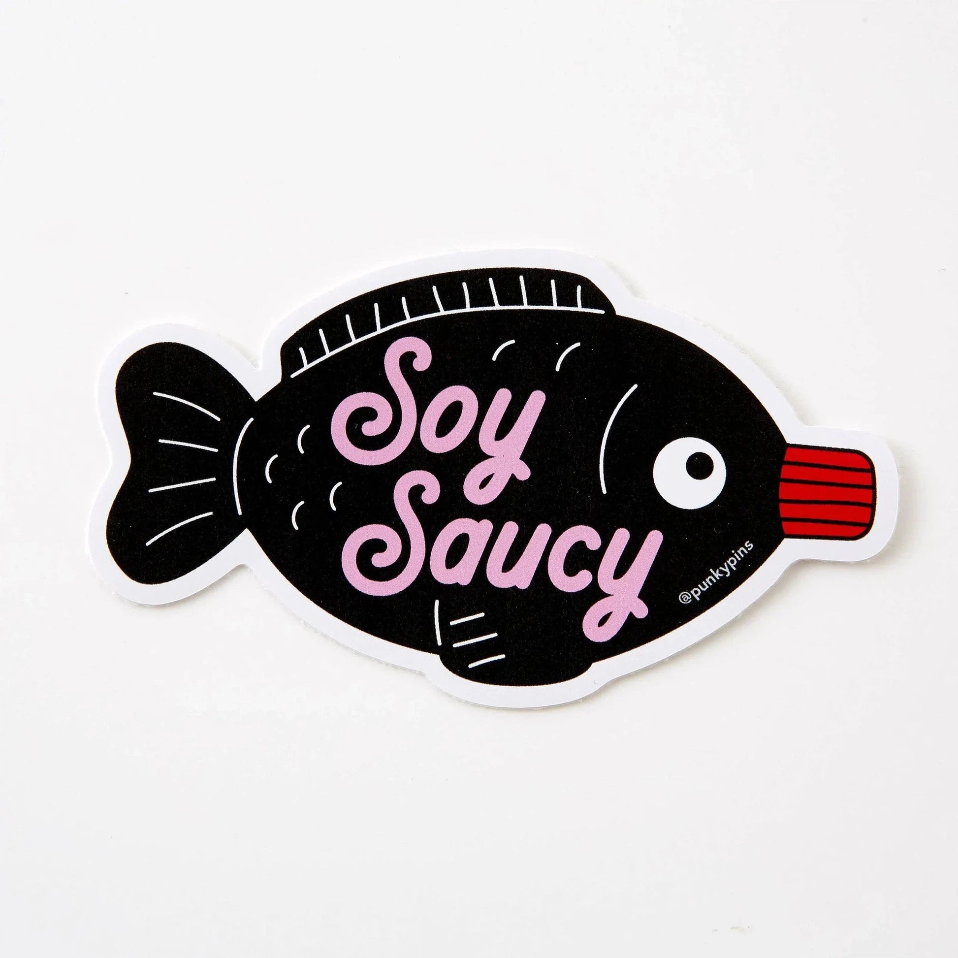 Soy Saucy Fish Shaped Vinyl Sticker