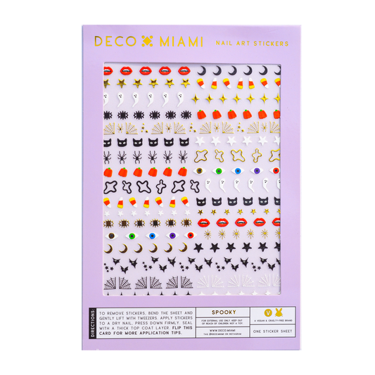 Spooky Halloween Nail Art Sticker Set | Vegan & Cruelty-Free | Use on Polish, Gel, or Natural Nails
