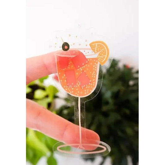 Spritz Cocktail Wine Glass Transparent Sticker