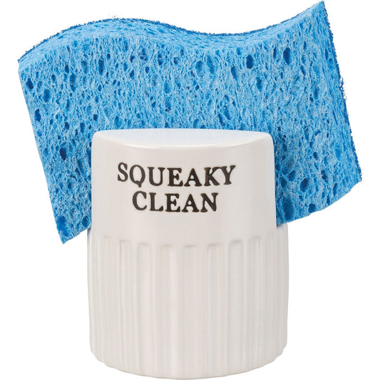 Squeaky Clean Sponge Holder | Minimalist White Kitchenware