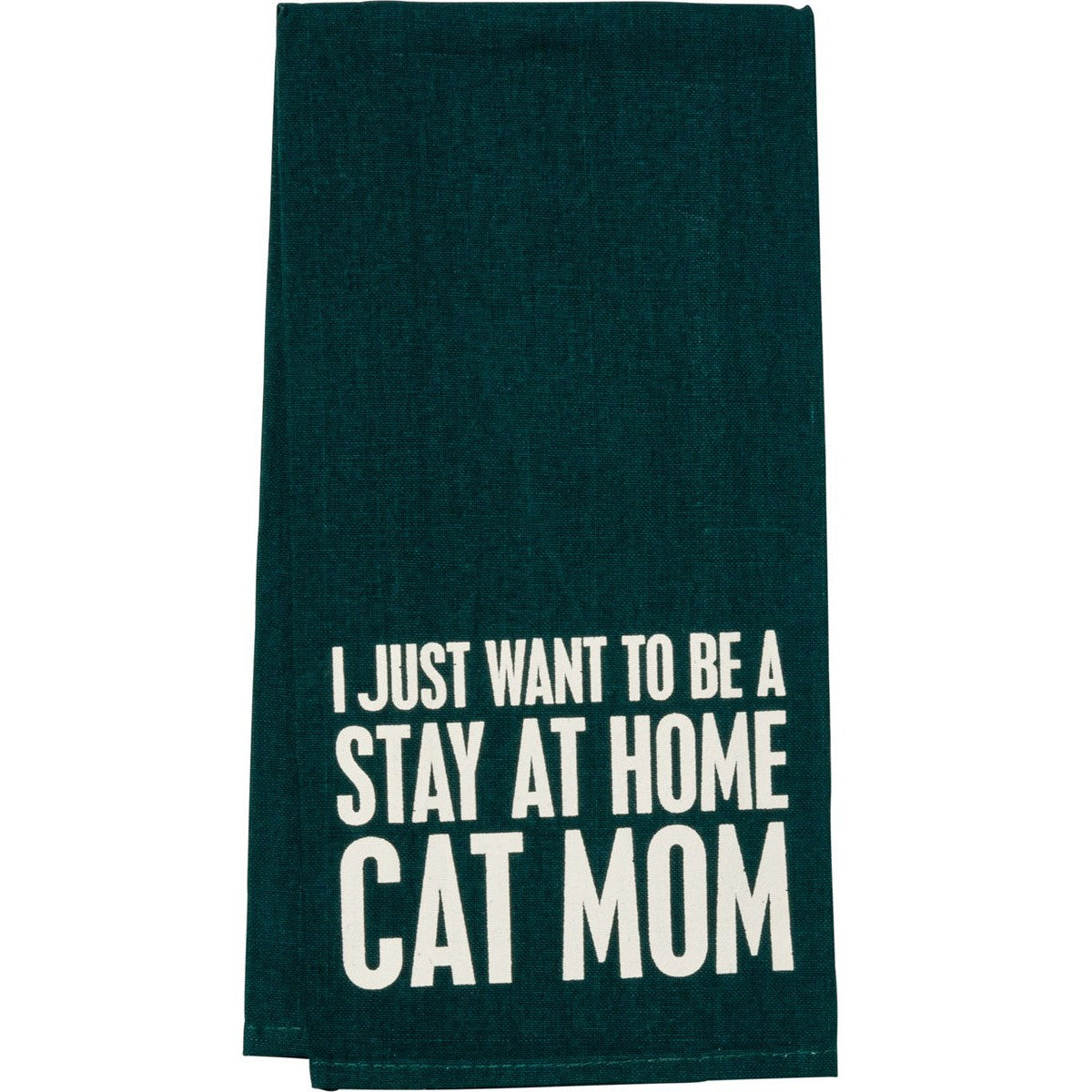 Stay At Home Cat Mom Dish Towel And Cat Shaped Cookie Cutter Set
