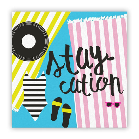Staycation Party/Beverage/Cocktail Napkins | 5" Square