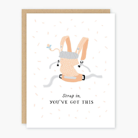 Strap In New Baby Greeting Card