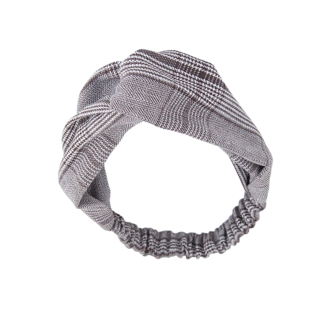 Super Serious Yet Adorable Twist Work Headband in Plaid