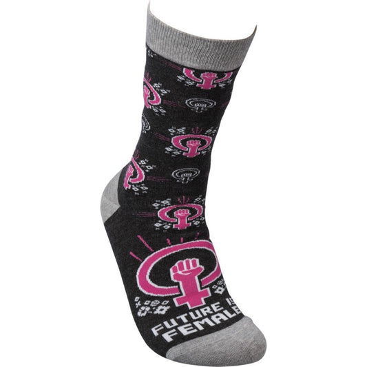The Future Is Female Women's Socks in Pink and Black