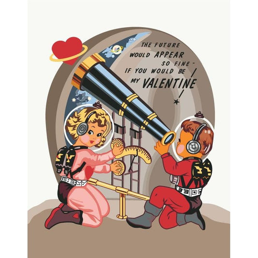 The Future Would Appear So Fine Valentine 2.5" x 3.5" Vintage Art Magnet
