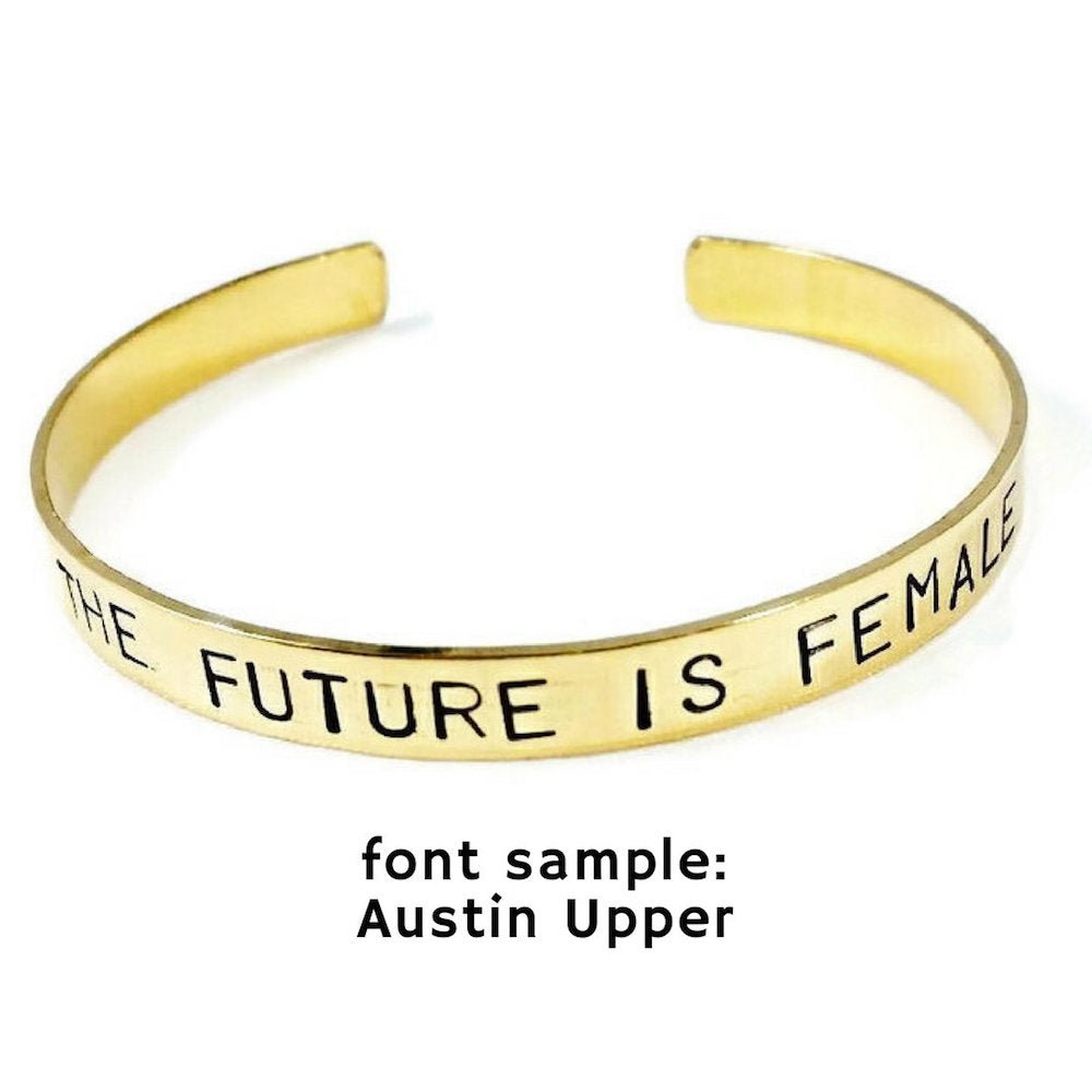 The Future is Female Adjustable Copper Cuff Bangle