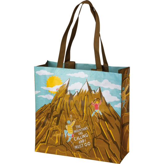 The Mountains Are Calling And I Must Go Market Tote Bag
