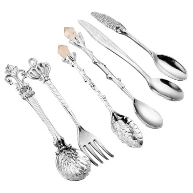 The Queen's Royal Beverage Spoons and Itty-Bitty Fork (2 Color Options)