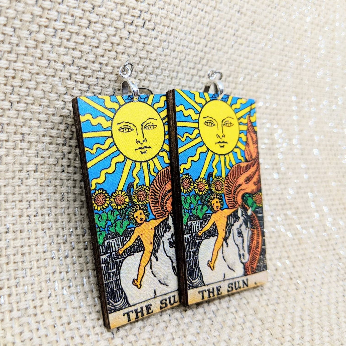 The Sun Tarot Card Earrings