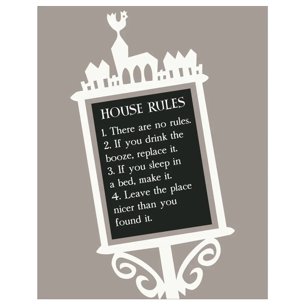 There Are No Rules. House Rules Sign Magnet | 2.5'' x 3.5'' Rectangular Magnet