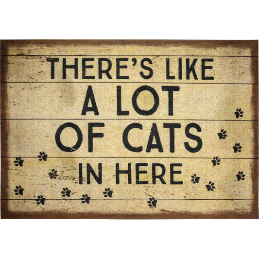 There's Like A Lot Of Cats In Here Indoor/Outdoor Rug | 34" x 20" | Slip-Resistant Backing