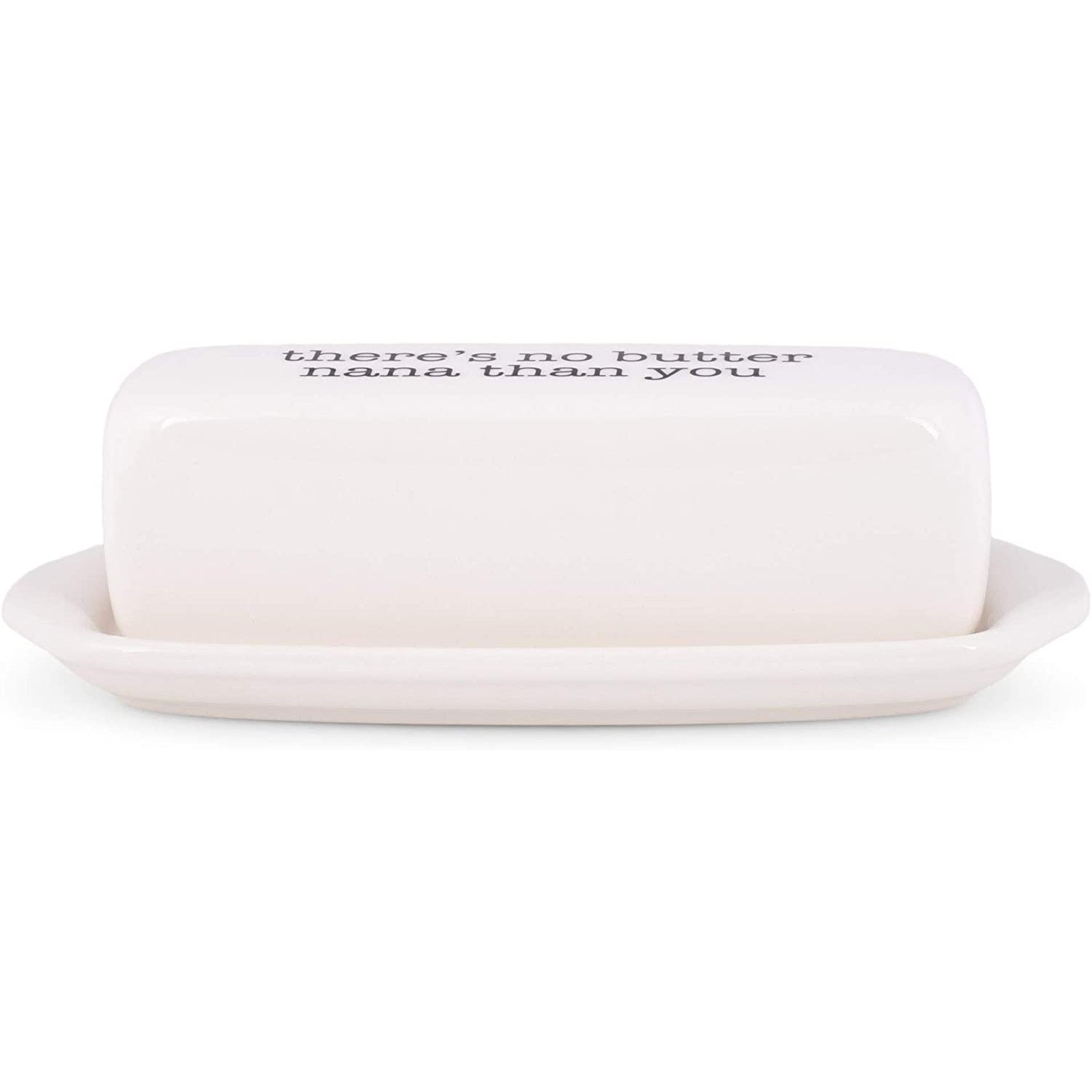 There's No Butter Nana Than You Butter Dish Tray with Lid | Ceramic 8.5"L x 3.5"W
