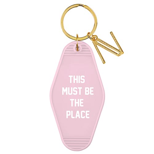 This Must Be The Place Pink Motel Key Tag | Acrylic
