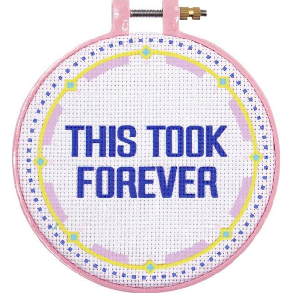 This Took Forever Sarcastic Cross Stitch Kit