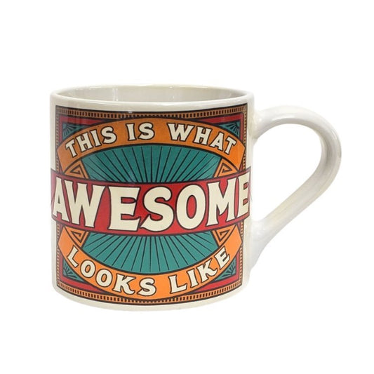 This is What Awesome Looks Like Ceramic Mug | Vintage Style | Design on Both Sides | In a Gift Box