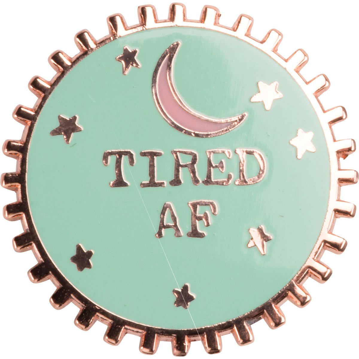 Tired AF Enamel Pin on Gift Card