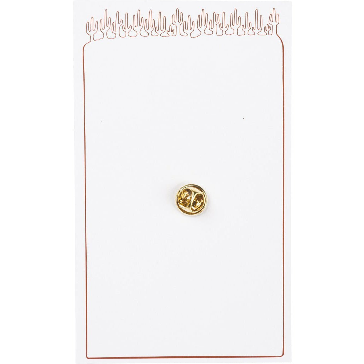 Too Hard To Handle Cactus Enamel Pin on Gift Card