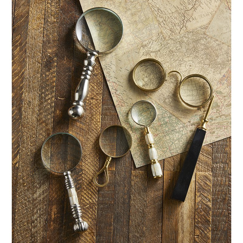 Vintage Style Magnifying Glass with Silver Handle