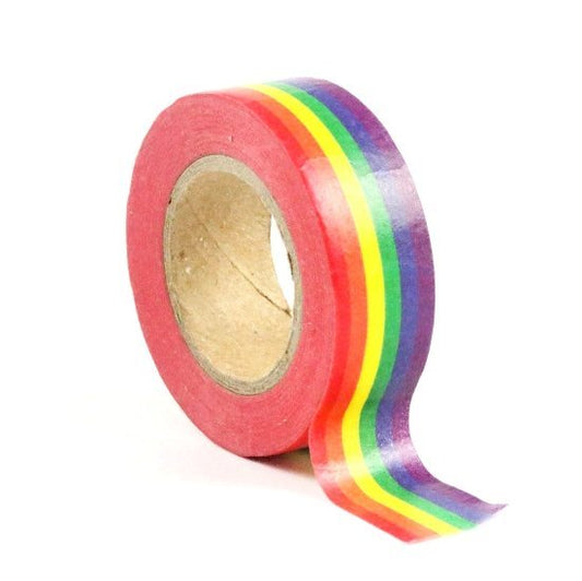 Vivid Rainbow Stripe Washi Tape | Gift Wrapping and Craft Tape