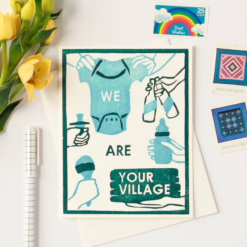 We Are Your Village Baby Greeting Card